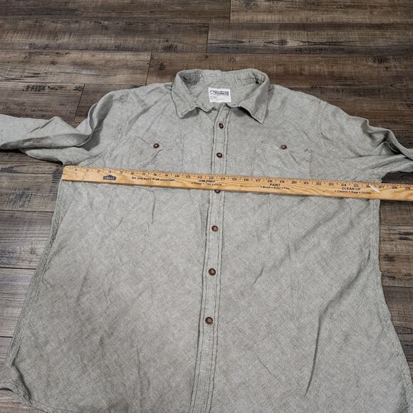 Mountain Khakis Green and White Chevron Knit with 2 Chest Pockets SZ 2XL 2304 - Picture 3 of 6